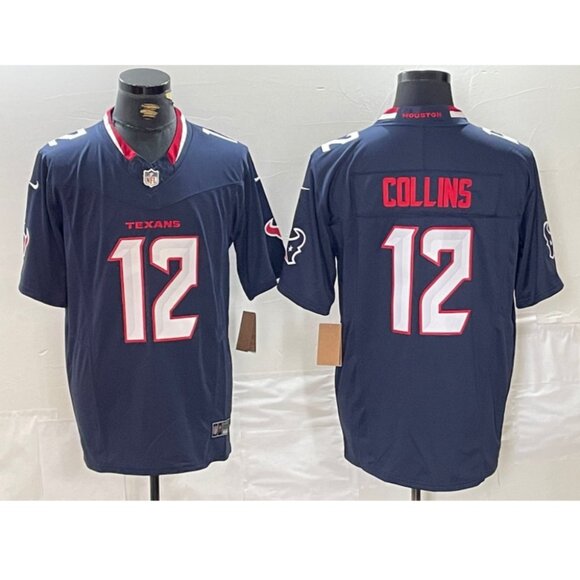 Mens Youths Kids Womens 12 Nico Collins Stitched Navy Jersey Vapor